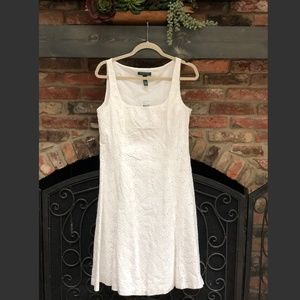 Ralph Lauren white sleeveless sun dress